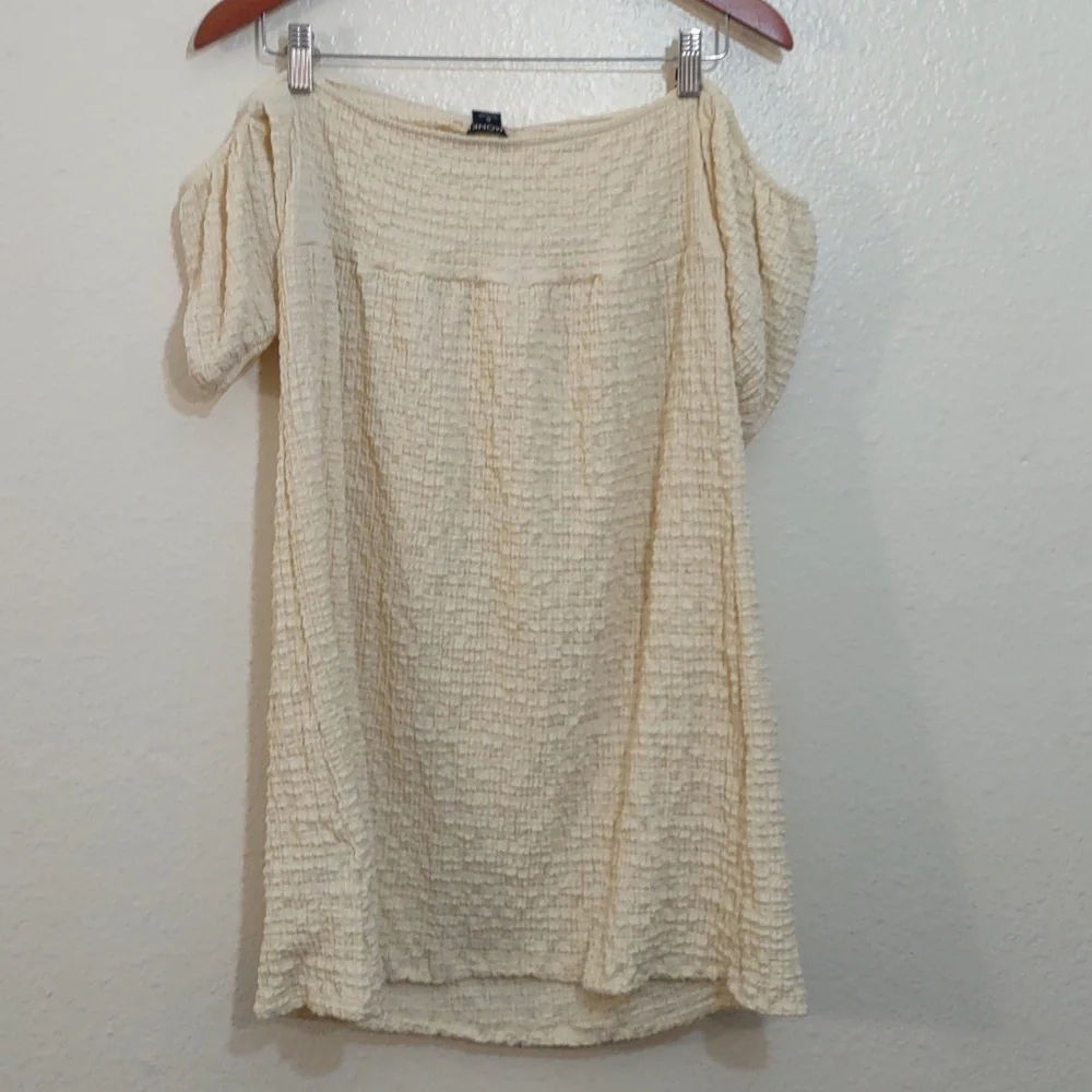 SLIGHTLY USED MONKI SOFT OFF SHOULDER SIZE XL SOFT YELLOW - Picture 5 of 7